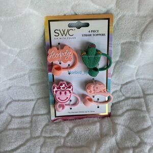 SWC Straw Toppers Howdy Set of 4-Piece